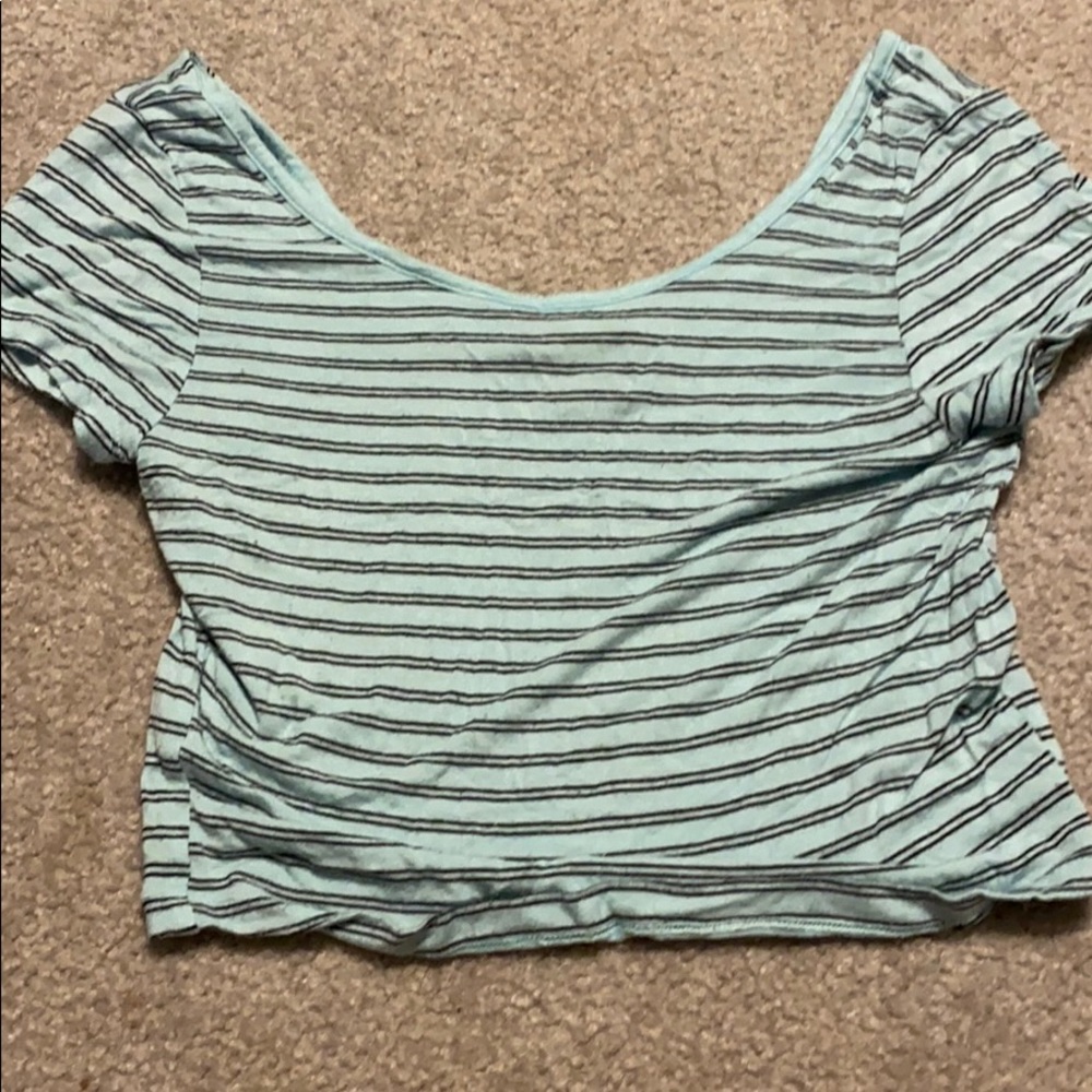 Blue crop top